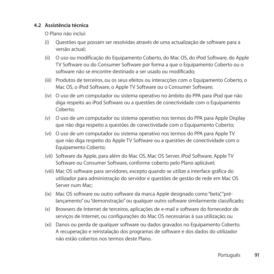 Apple AppleCare Protection Plan for iPod User Manual | Page 91 / 104