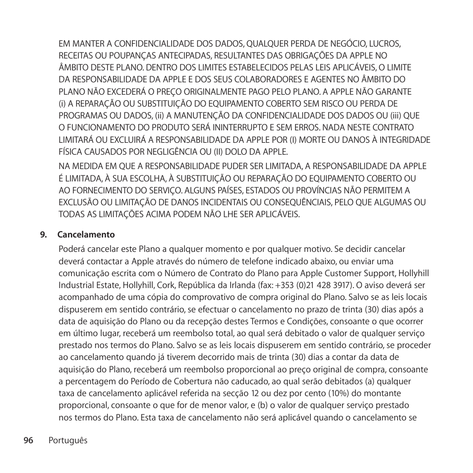 Apple AppleCare Protection Plan for iPod User Manual | Page 96 / 104