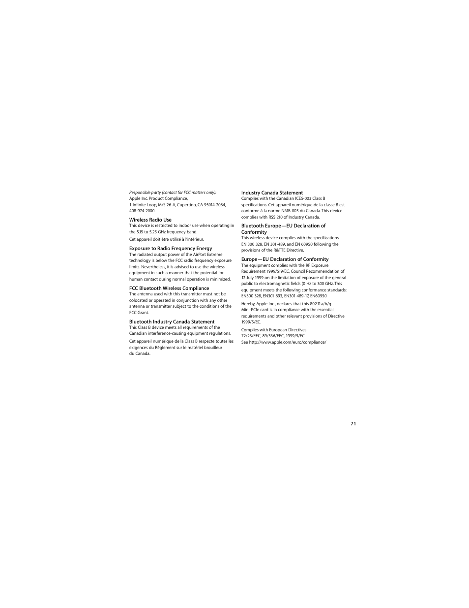 Apple MacBook Pro (Mid 2007, 2.4/2.2 GHz) User Manual | Page 71 / 80