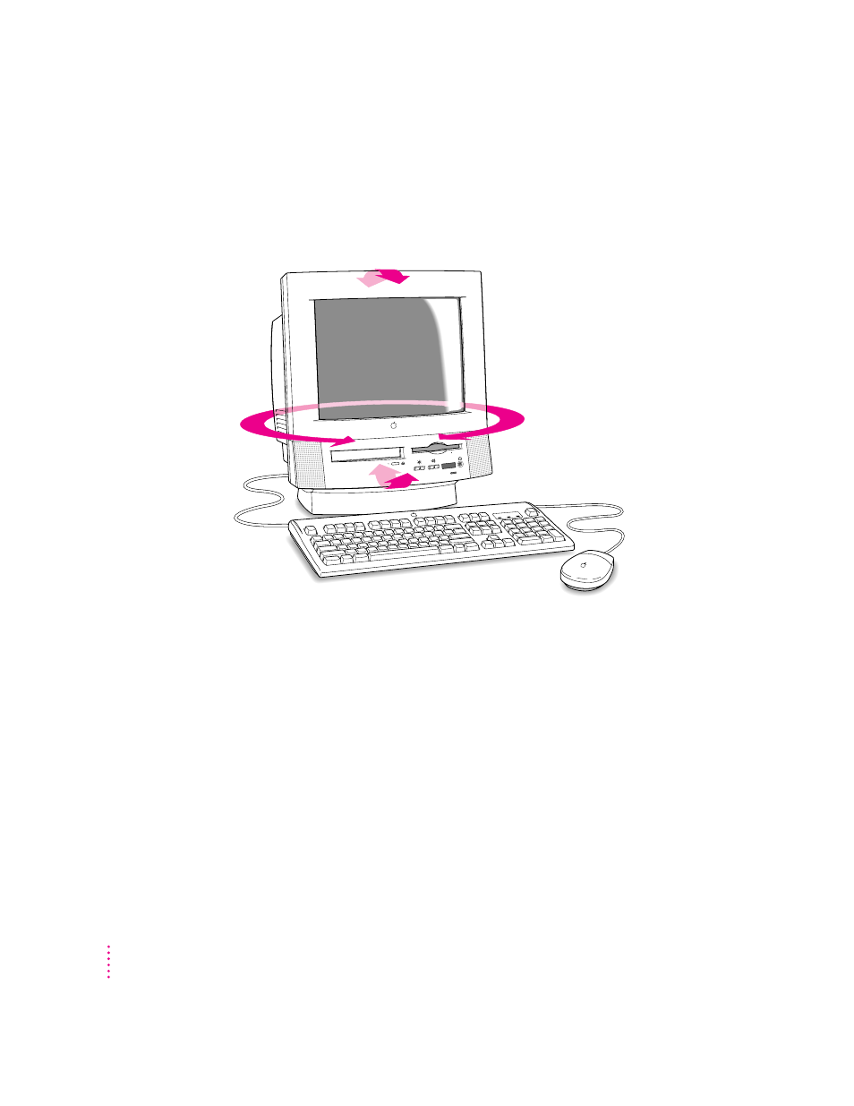 Adjusting the angle of the screen | Apple Power Macintosh 5400 series User Manual | Page 22 / 185