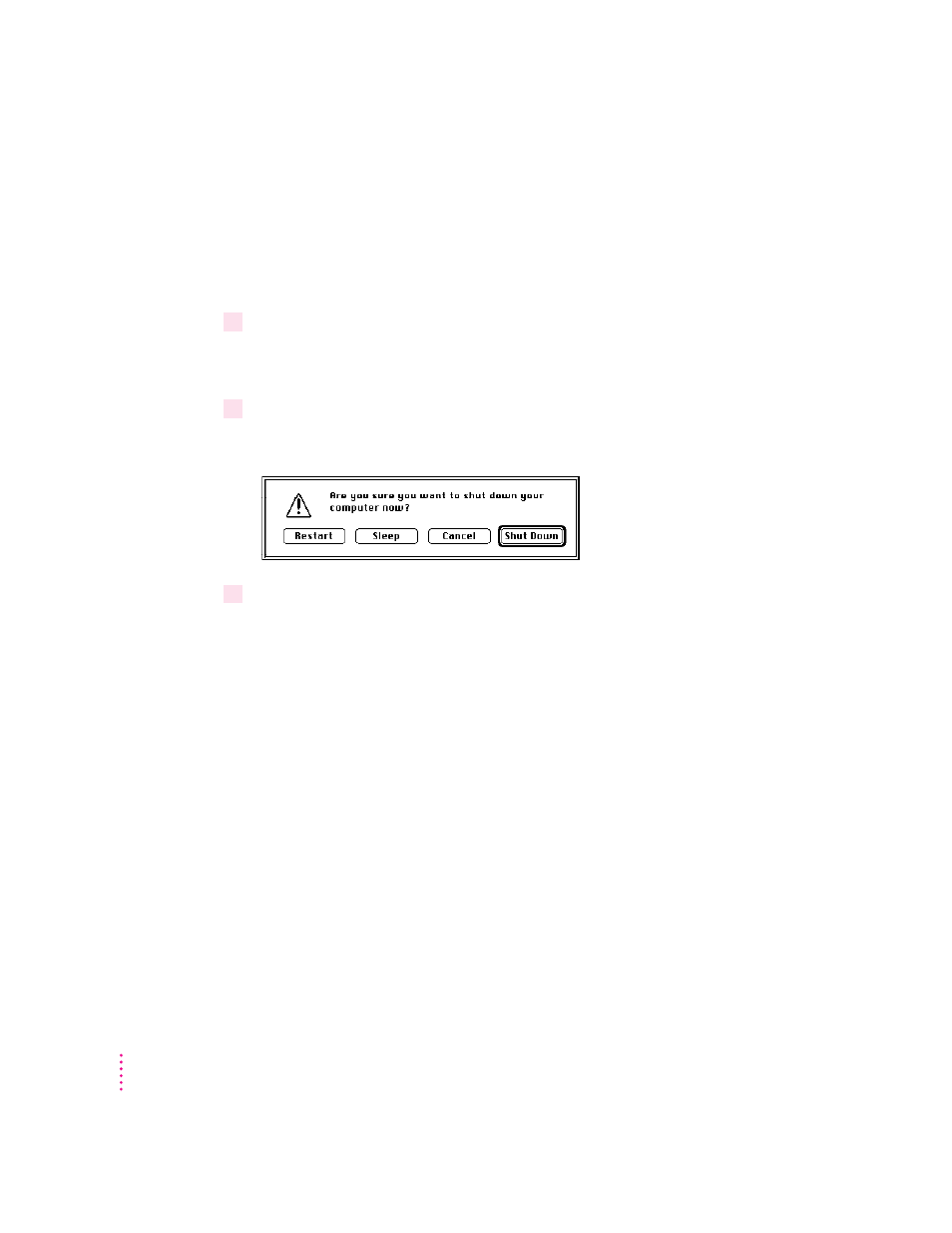 Turning the computer off, Using the power key | Apple Power Macintosh 5400 series User Manual | Page 38 / 185