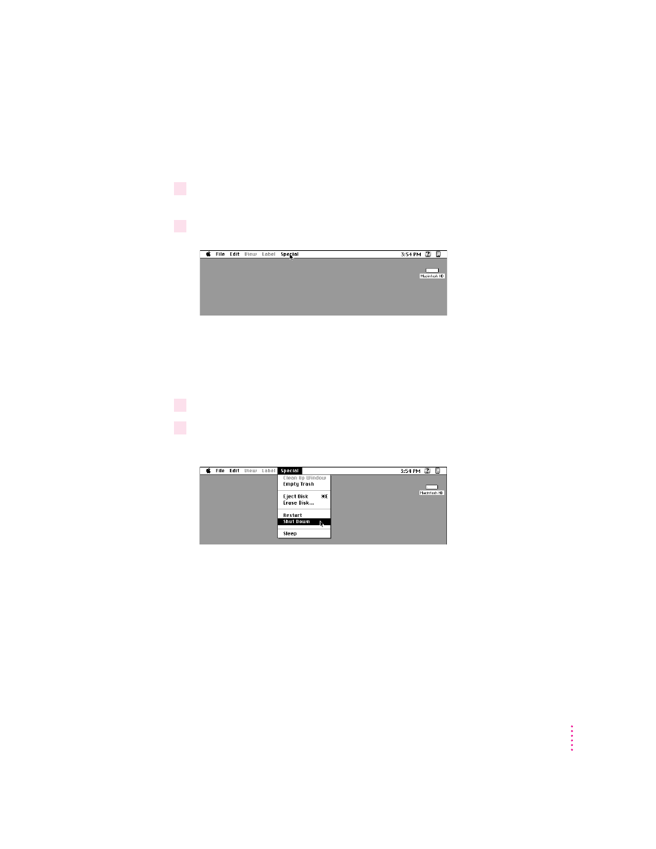 Using the shut down command | Apple Power Macintosh 5400 series User Manual | Page 39 / 185