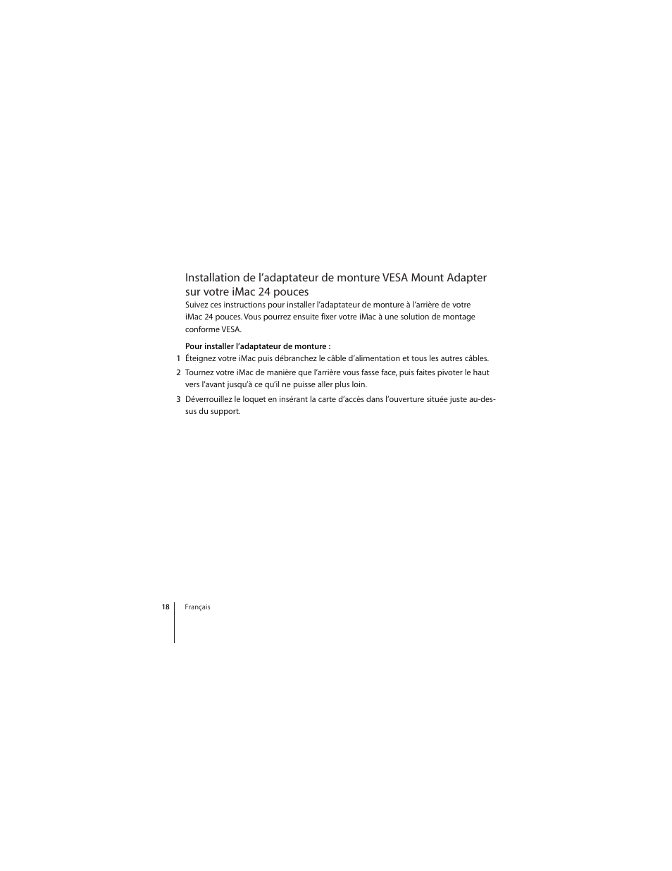 Apple iMac 24-inch (late 2006) VESA Mount Adapter User Manual | Page 18 / 60