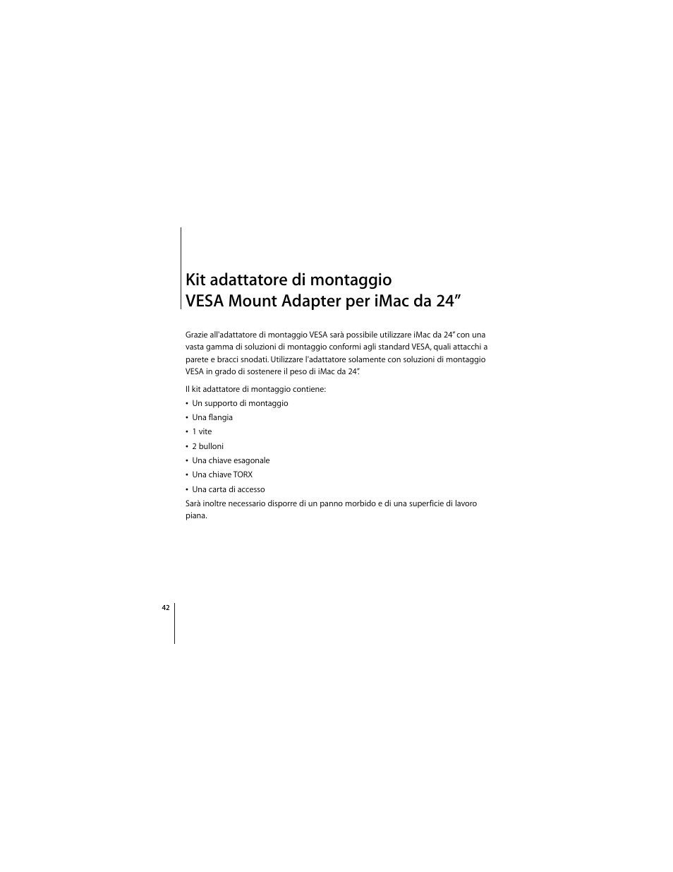 Apple iMac 24-inch (late 2006) VESA Mount Adapter User Manual | Page 42 / 60