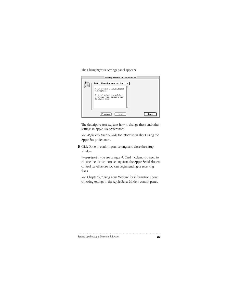 Apple GeoPort Telecom Adapter Kit User Manual | Page 23 / 112