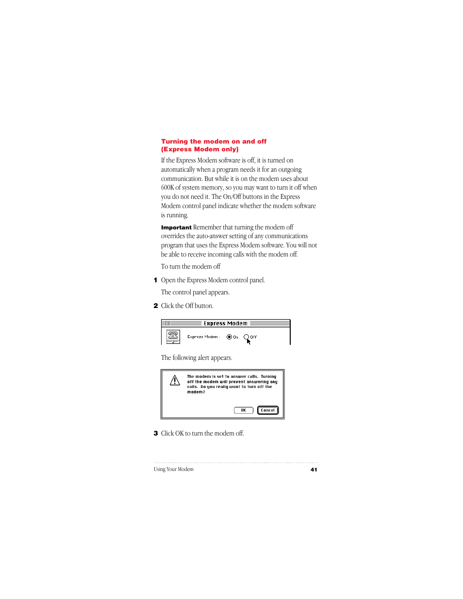 Apple GeoPort Telecom Adapter Kit User Manual | Page 41 / 112