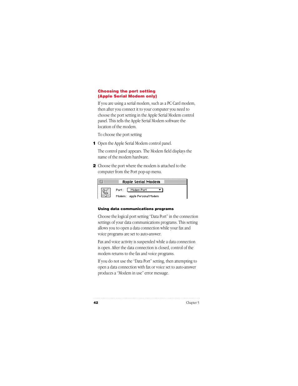 Apple GeoPort Telecom Adapter Kit User Manual | Page 42 / 112