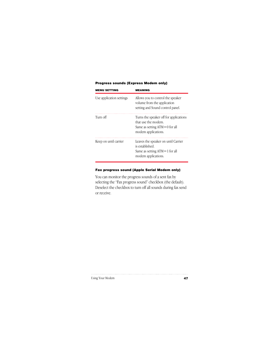 Apple GeoPort Telecom Adapter Kit User Manual | Page 47 / 112