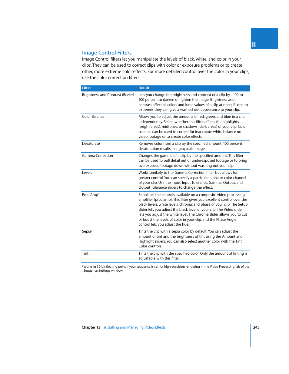 Image control filters | Apple Final Cut Pro 6 User Manual | Page 1030 / 2033