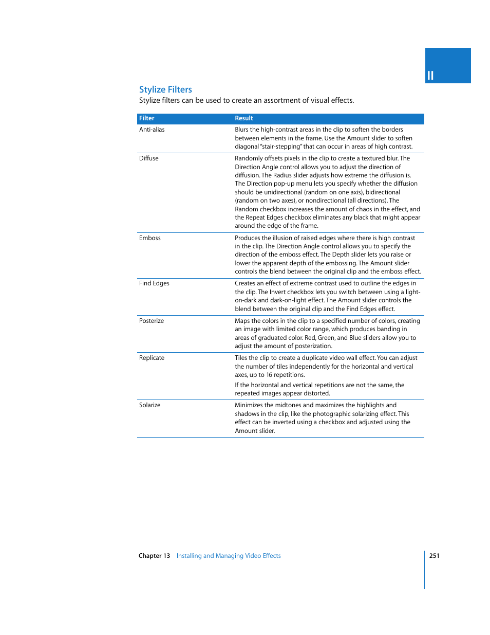 Stylize filters | Apple Final Cut Pro 6 User Manual | Page 1036 / 2033