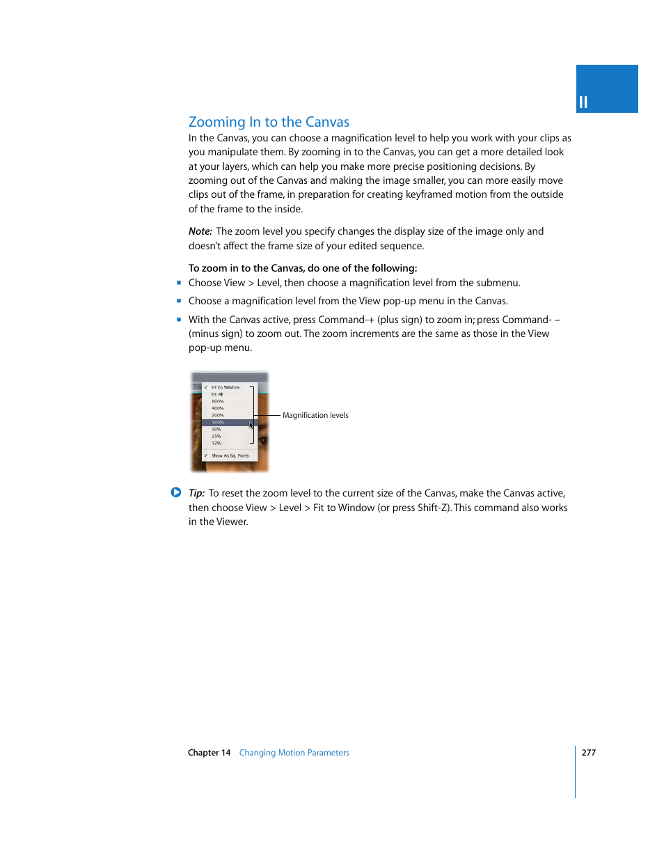 Zooming in to the canvas | Apple Final Cut Pro 6 User Manual | Page 1062 / 2033