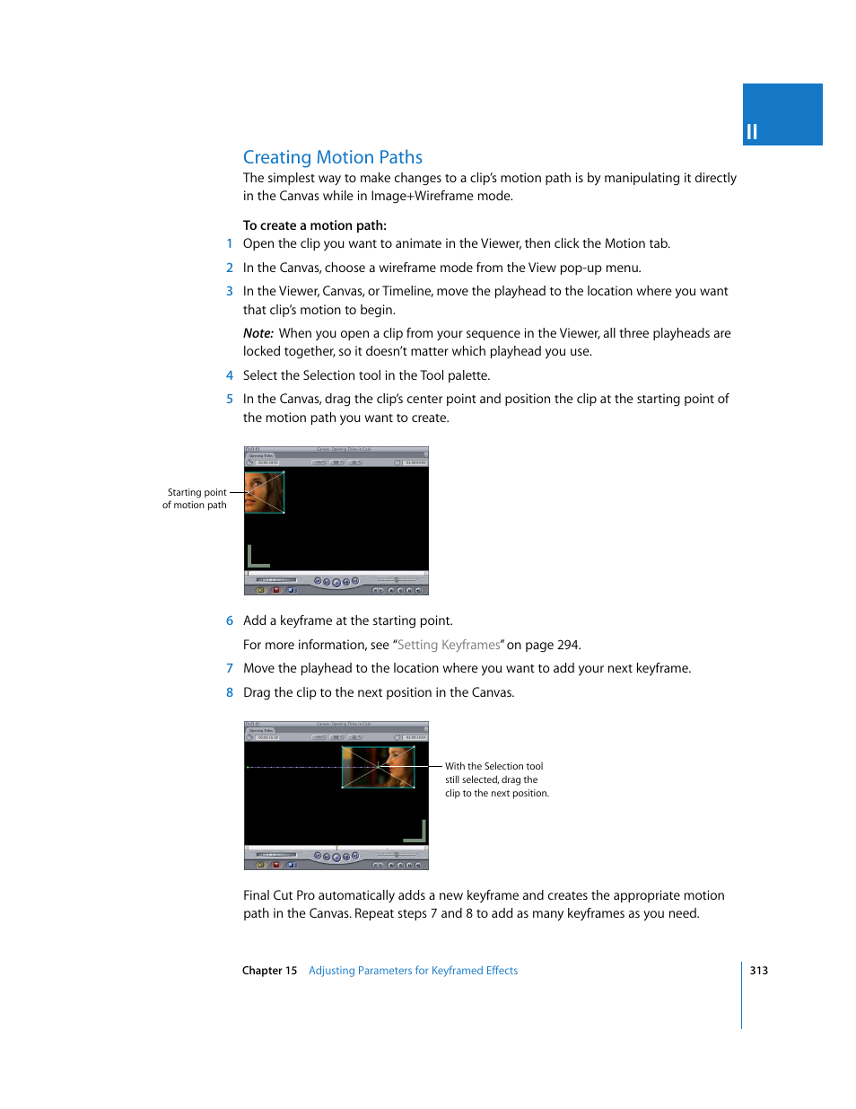 Creating motion paths | Apple Final Cut Pro 6 User Manual | Page 1098 / 2033