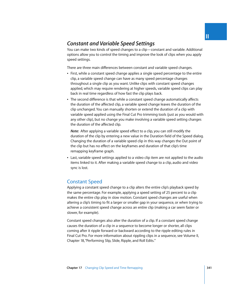 Constant and variable speed settings, Constant speed, P. 341) | Apple Final Cut Pro 6 User Manual | Page 1126 / 2033