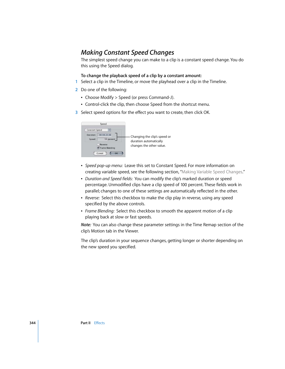 Making constant speed changes, P. 344) | Apple Final Cut Pro 6 User Manual | Page 1129 / 2033