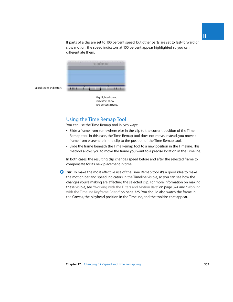 Using the time remap tool | Apple Final Cut Pro 6 User Manual | Page 1138 / 2033