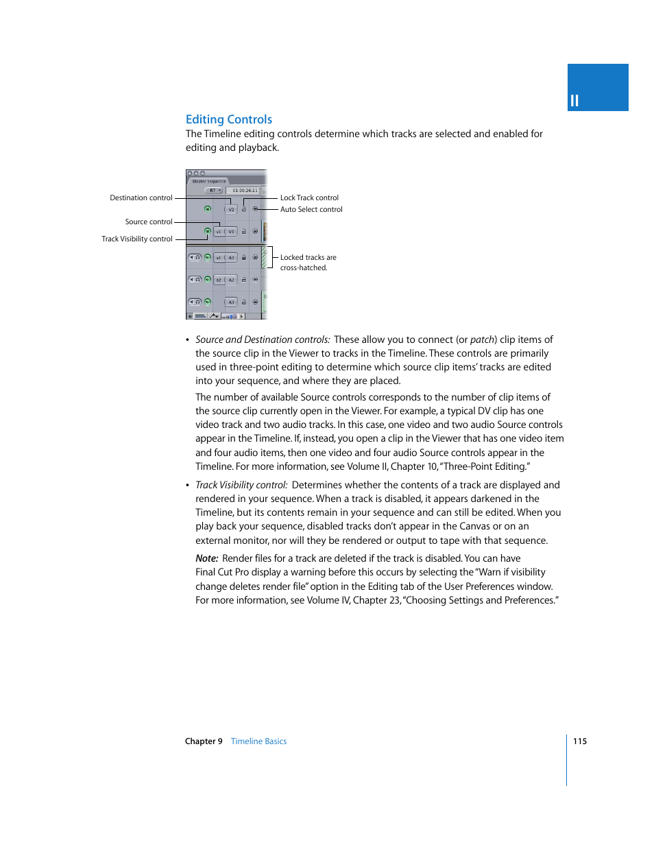 Editing controls | Apple Final Cut Pro 6 User Manual | Page 116 / 2033