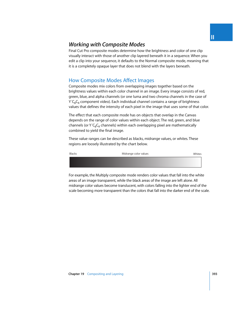 Working with composite modes, How composite modes affect images, P. 393) | Apple Final Cut Pro 6 User Manual | Page 1178 / 2033