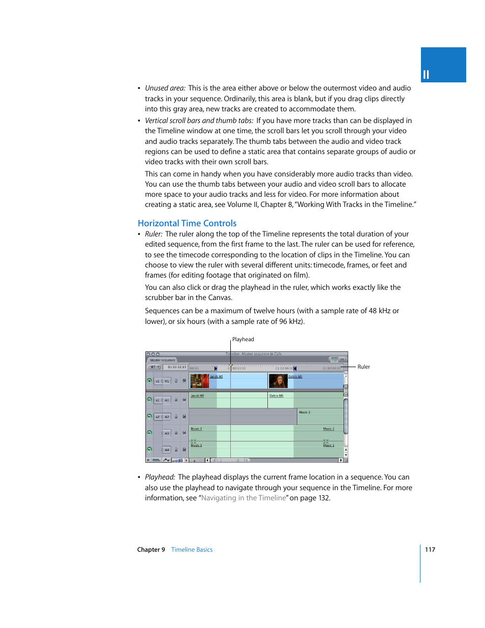 Horizontal time controls | Apple Final Cut Pro 6 User Manual | Page 118 / 2033