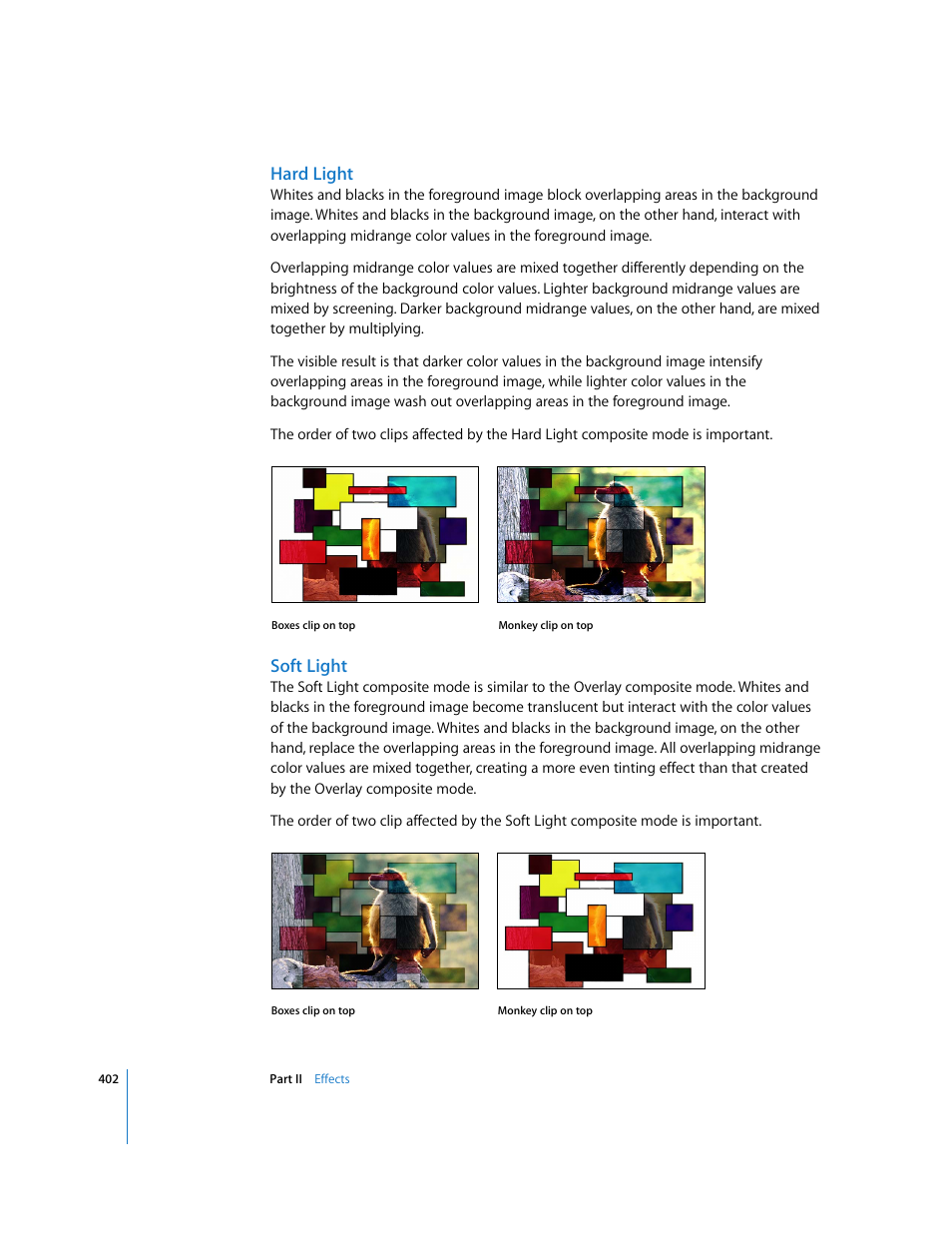 Hard light, Soft light | Apple Final Cut Pro 6 User Manual | Page 1187 / 2033