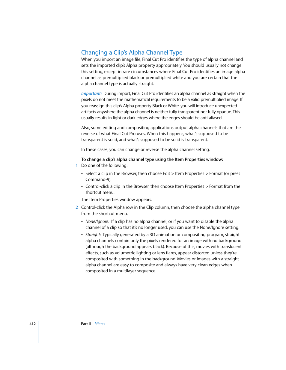 Changing a clip’s alpha channel type | Apple Final Cut Pro 6 User Manual | Page 1197 / 2033