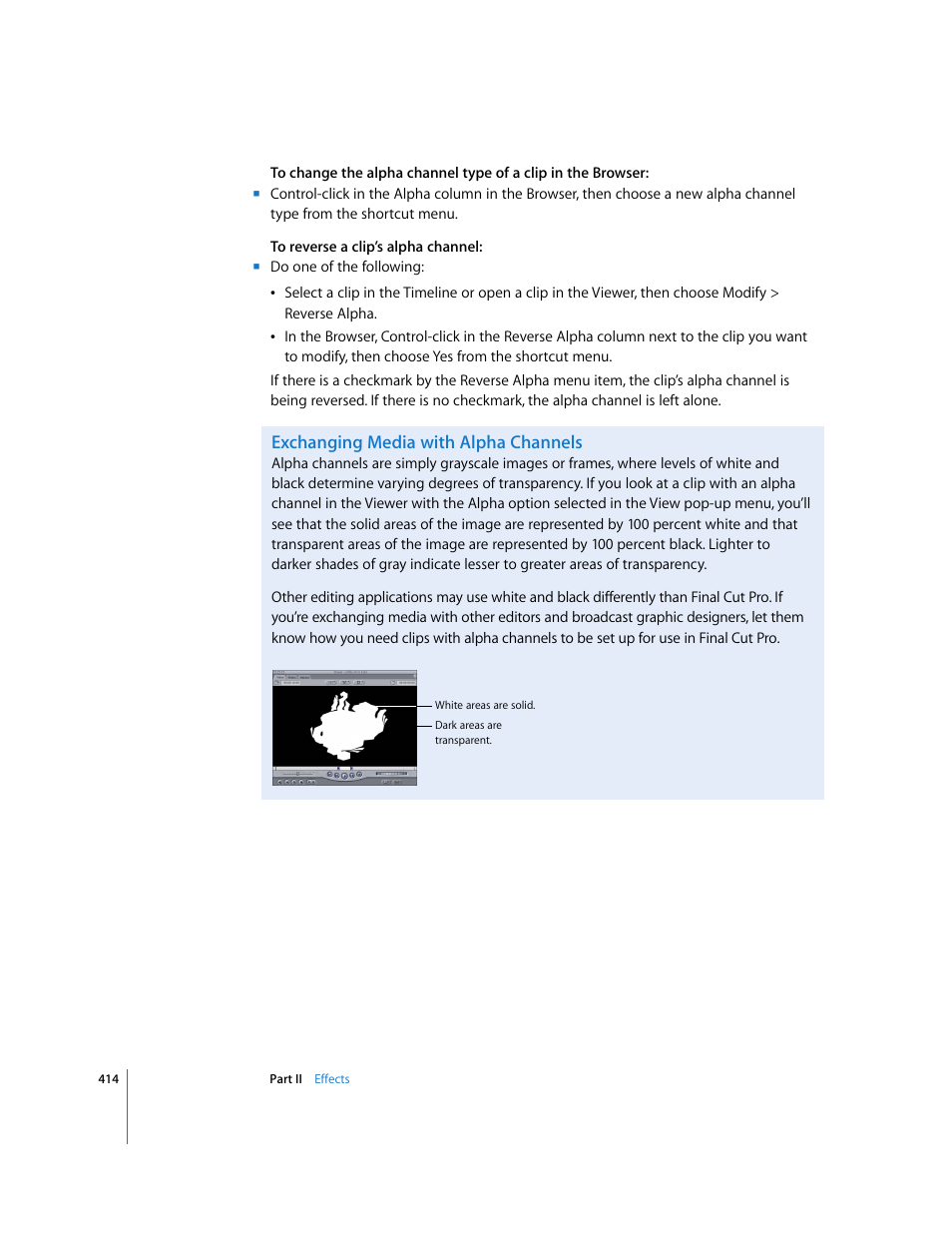 Exchanging media with alpha channels | Apple Final Cut Pro 6 User Manual | Page 1199 / 2033