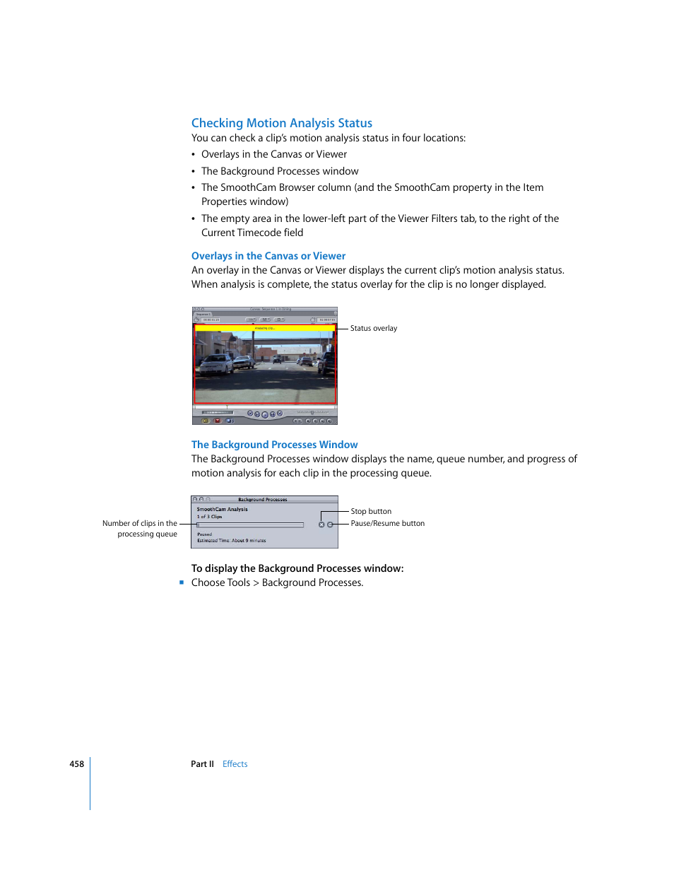 Checking motion analysis status | Apple Final Cut Pro 6 User Manual | Page 1243 / 2033