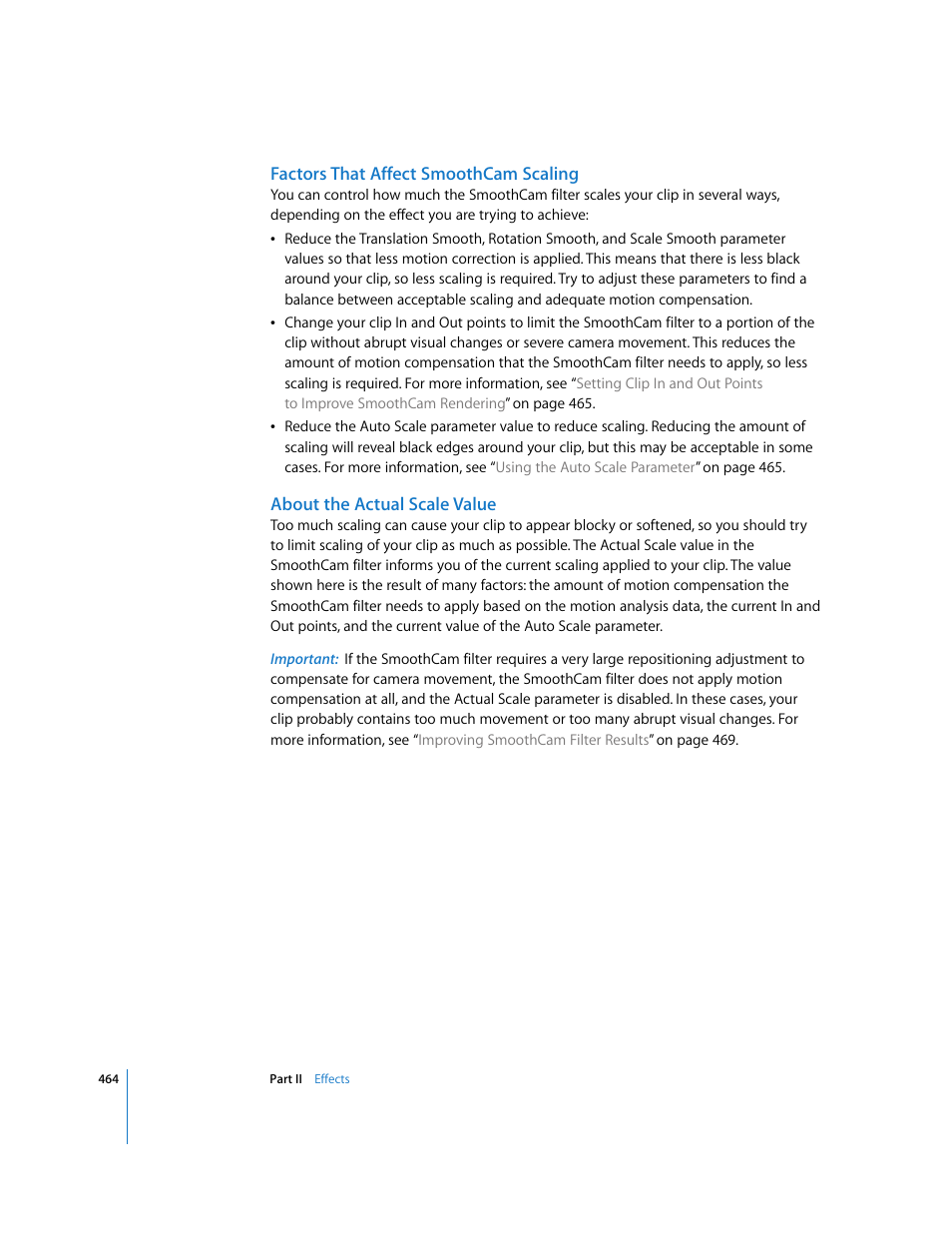 Factors that affect smoothcam scaling, About the actual scale value | Apple Final Cut Pro 6 User Manual | Page 1249 / 2033