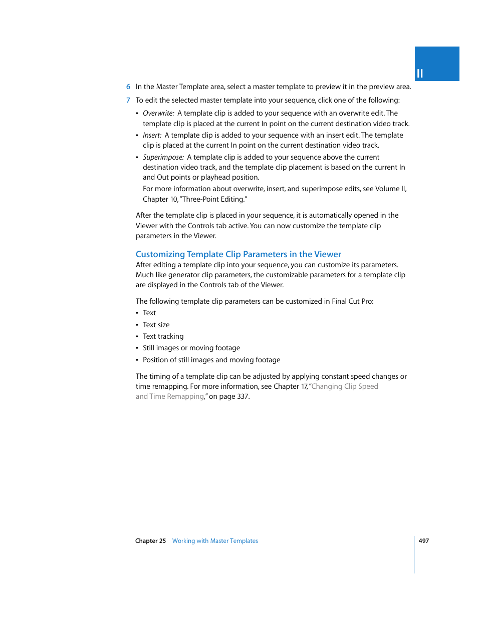 Customizing template clip parameters in the viewer | Apple Final Cut Pro 6 User Manual | Page 1282 / 2033