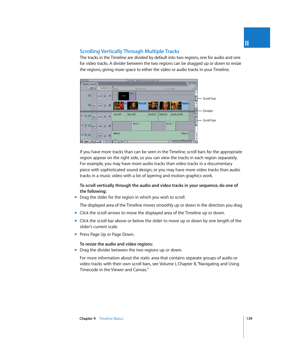 Scrolling vertically through multiple tracks | Apple Final Cut Pro 6 User Manual | Page 140 / 2033