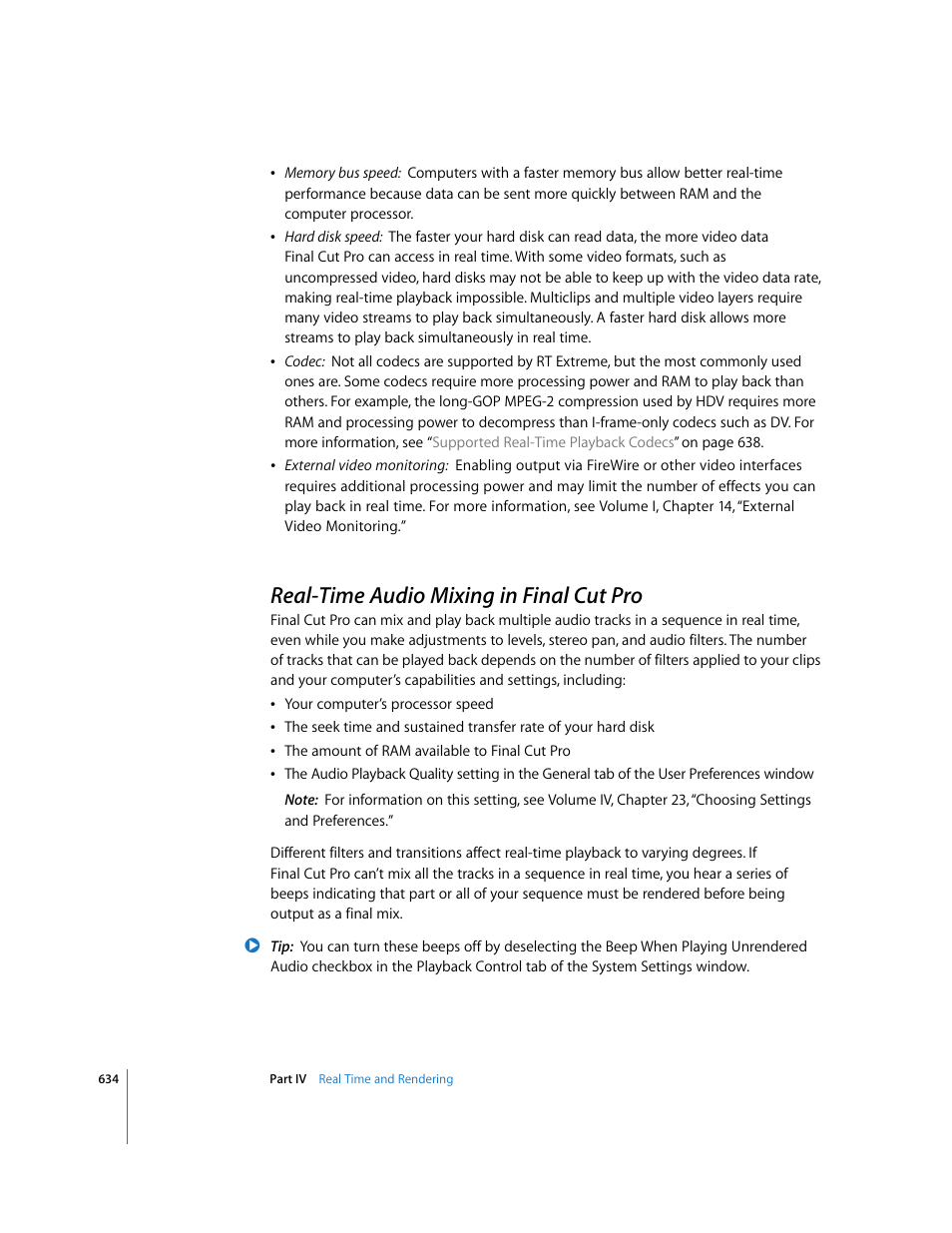 Real-time audio mixing in finalcutpro, Real-time audio mixing in final cut pro, E detail in | Real-time, Audio mixing in final cut pro, P. 634) | Apple Final Cut Pro 6 User Manual | Page 1419 / 2033