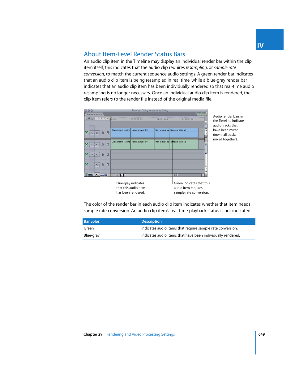 About item-level render status bars | Apple Final Cut Pro 6 User Manual | Page 1434 / 2033