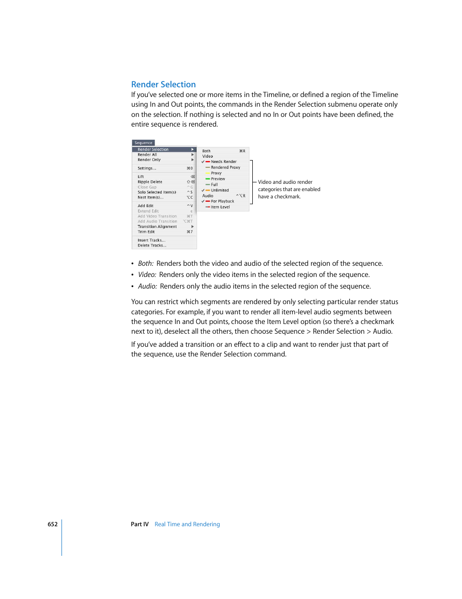 Render selection | Apple Final Cut Pro 6 User Manual | Page 1437 / 2033