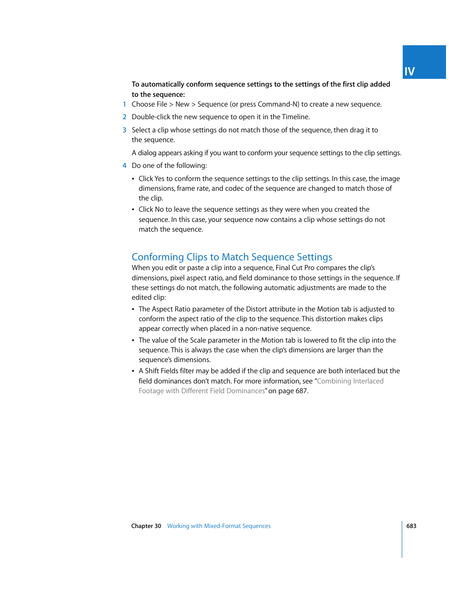 Conforming clips to match sequence settings | Apple Final Cut Pro 6 User Manual | Page 1468 / 2033