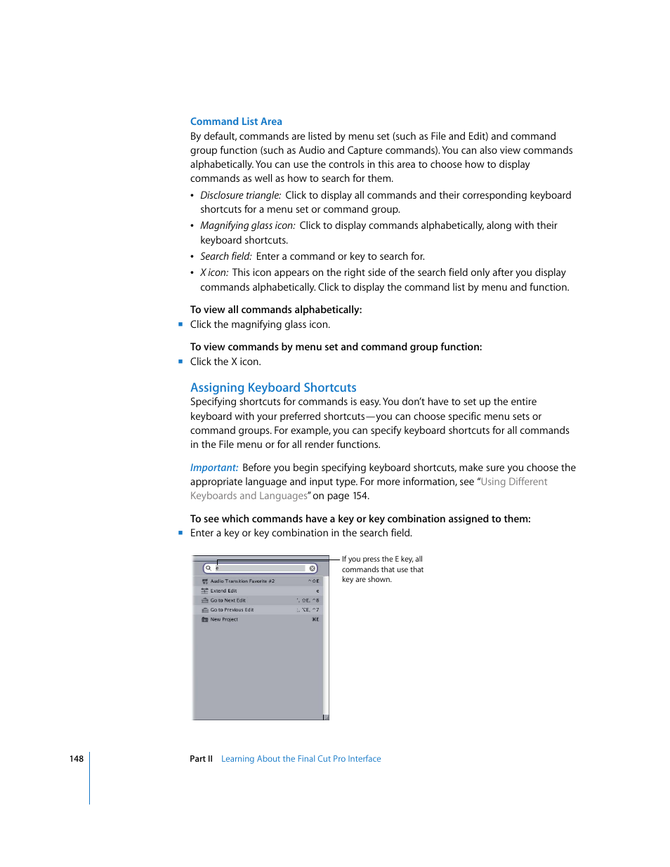 Assigning keyboard shortcuts | Apple Final Cut Pro 6 User Manual | Page 149 / 2033