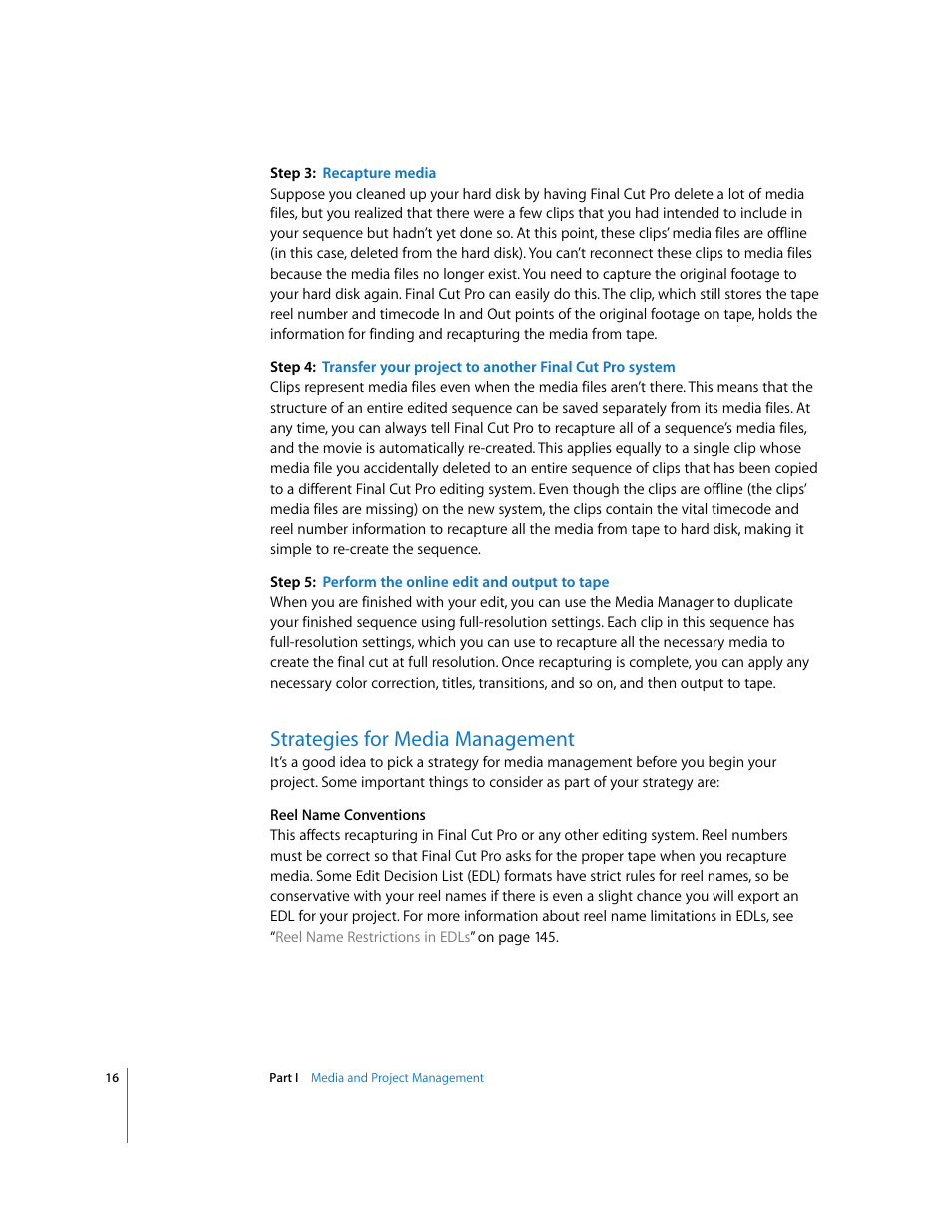 Strategies for media management, P. 16) | Apple Final Cut Pro 6 User Manual | Page 1499 / 2033