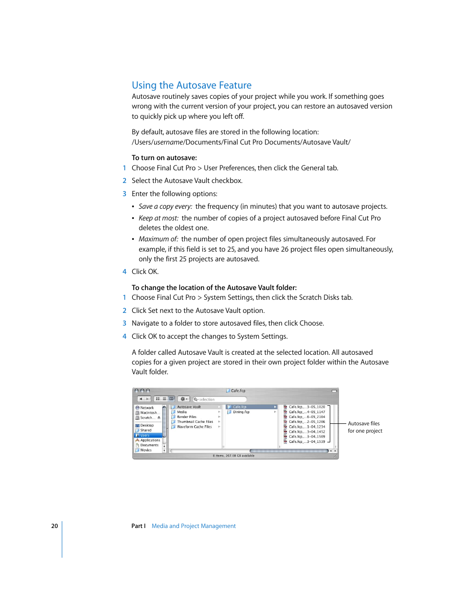 Using the autosave feature | Apple Final Cut Pro 6 User Manual | Page 1503 / 2033