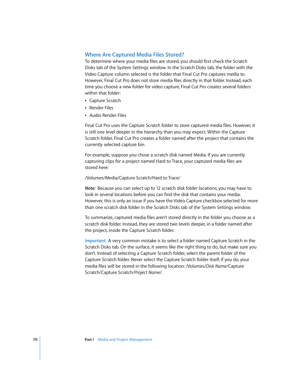 Where are captured media files stored | Apple Final Cut Pro 6 User Manual | Page 1553 / 2033