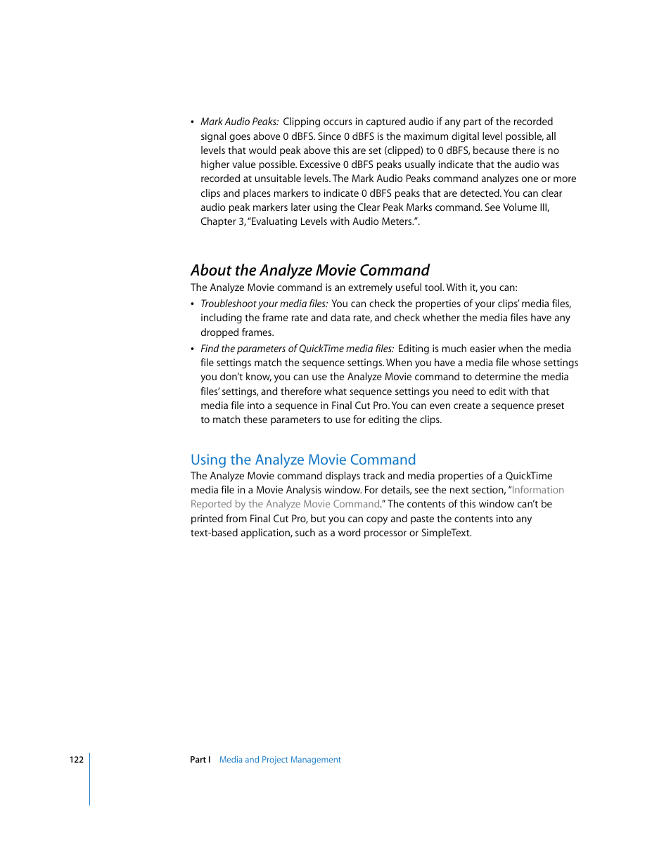About the analyze movie command, Using the analyze movie command, P. 122) | Apple Final Cut Pro 6 User Manual | Page 1605 / 2033