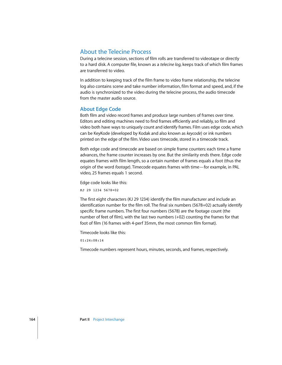 About the telecine process, About edge code | Apple Final Cut Pro 6 User Manual | Page 1647 / 2033