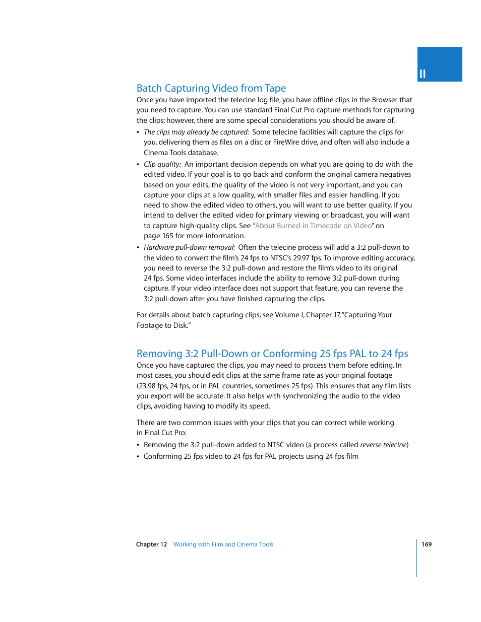 Batch capturing video from tape | Apple Final Cut Pro 6 User Manual | Page 1652 / 2033