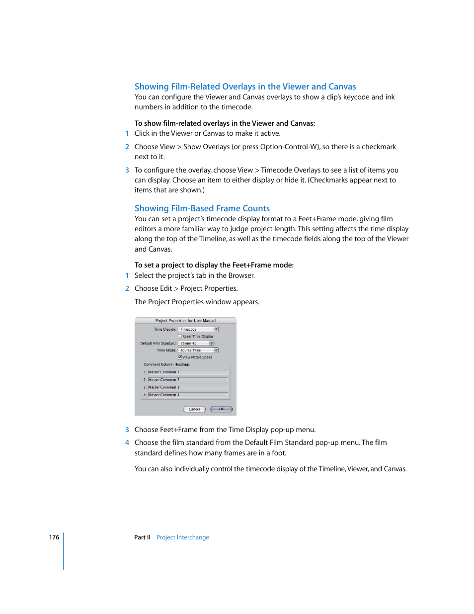 Showing film-based frame counts | Apple Final Cut Pro 6 User Manual | Page 1659 / 2033