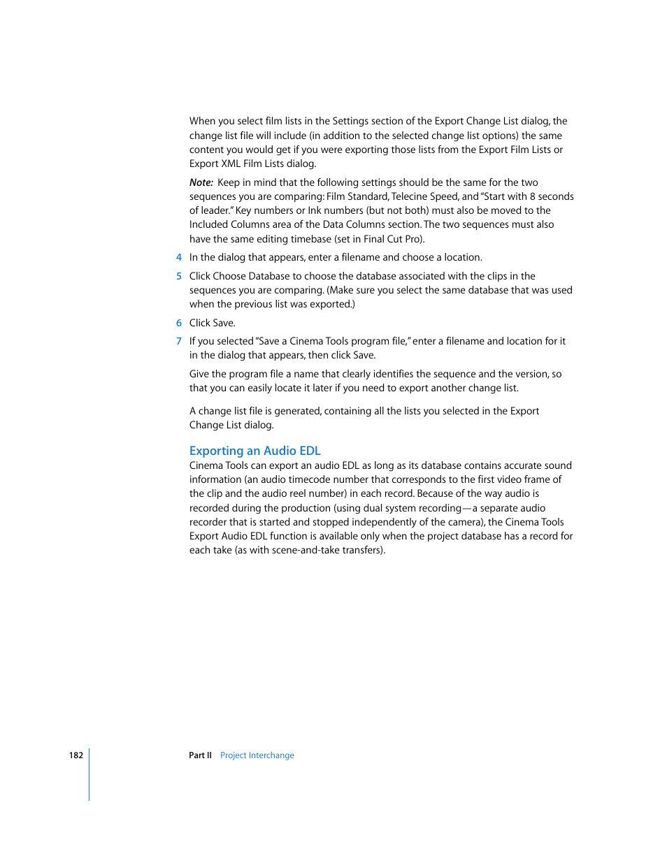 Exporting an audio edl | Apple Final Cut Pro 6 User Manual | Page 1665 / 2033