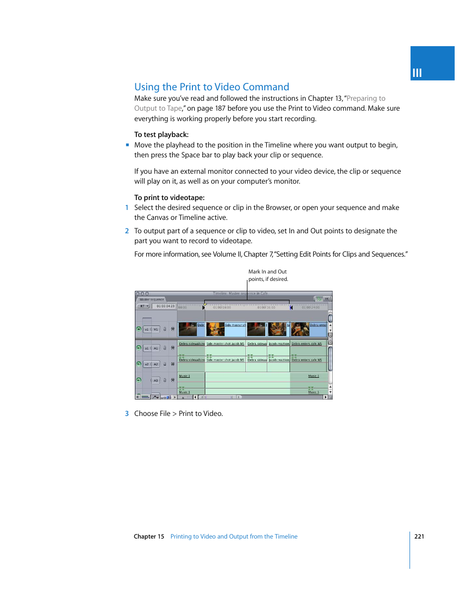 Using the print to video command | Apple Final Cut Pro 6 User Manual | Page 1704 / 2033