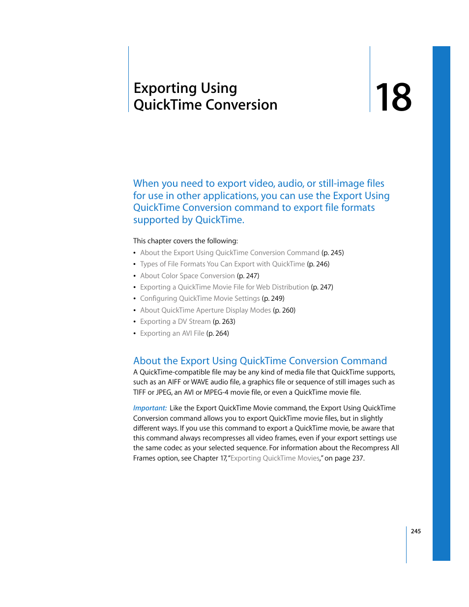 Exporting using quicktimeconversion, Chapter 18, Exporting using quicktime conversion | Apple Final Cut Pro 6 User Manual | Page 1728 / 2033