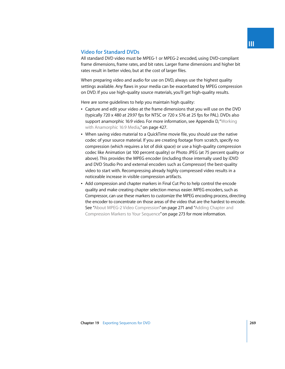 Video for standard dvds | Apple Final Cut Pro 6 User Manual | Page 1752 / 2033