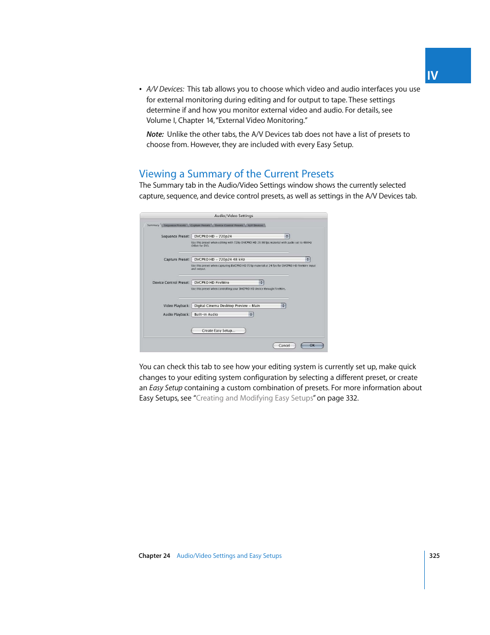 Viewing a summary of the current presets | Apple Final Cut Pro 6 User Manual | Page 1808 / 2033