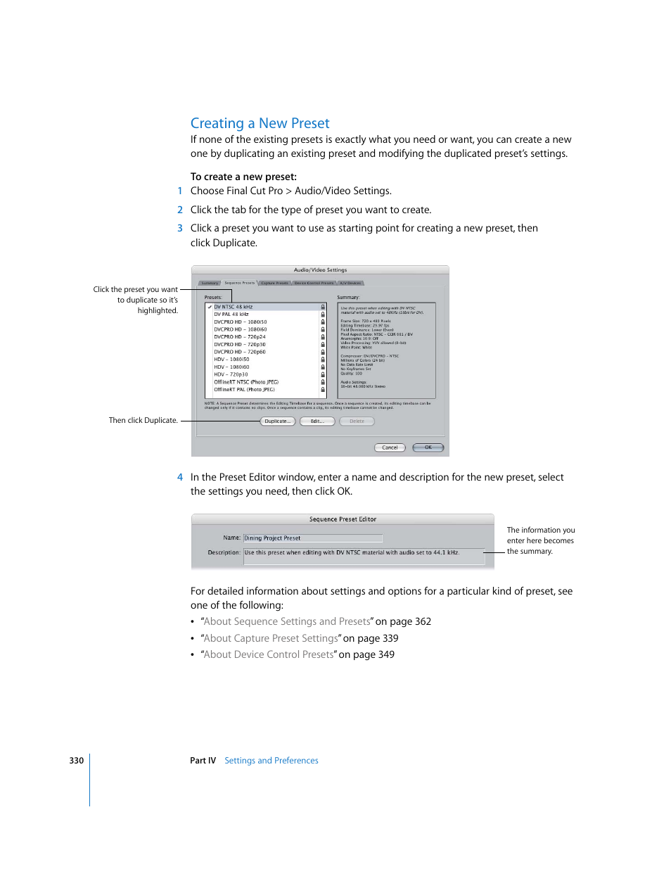 Creating a new preset, Creating a new, Preset | Apple Final Cut Pro 6 User Manual | Page 1813 / 2033