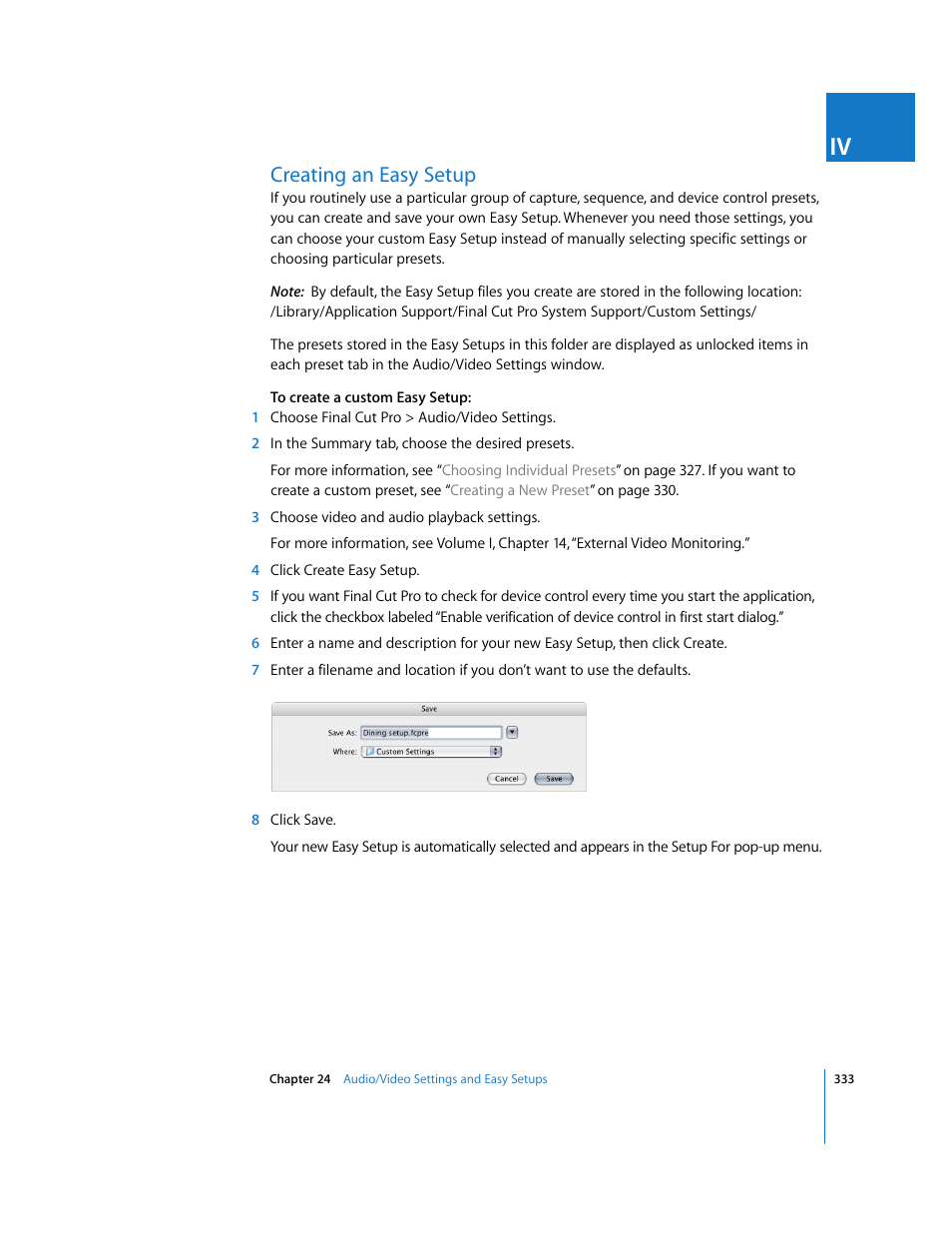 Creating an easy setup | Apple Final Cut Pro 6 User Manual | Page 1816 / 2033