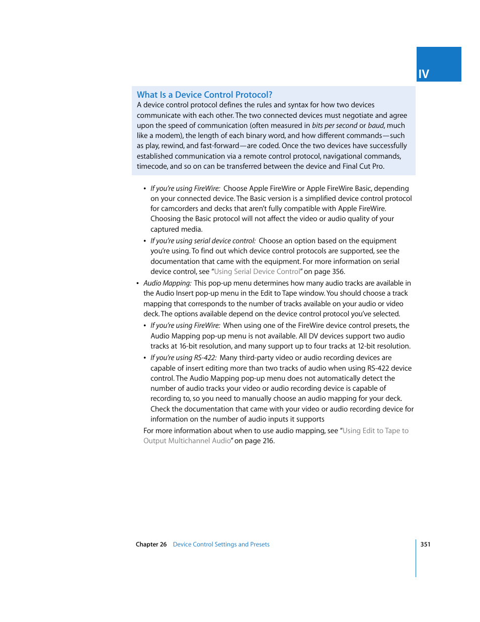 What is a device control protocol | Apple Final Cut Pro 6 User Manual | Page 1834 / 2033
