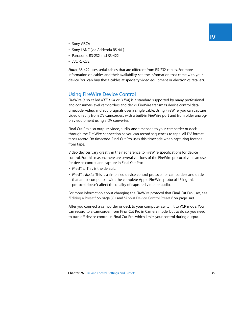 Using firewire device control | Apple Final Cut Pro 6 User Manual | Page 1838 / 2033